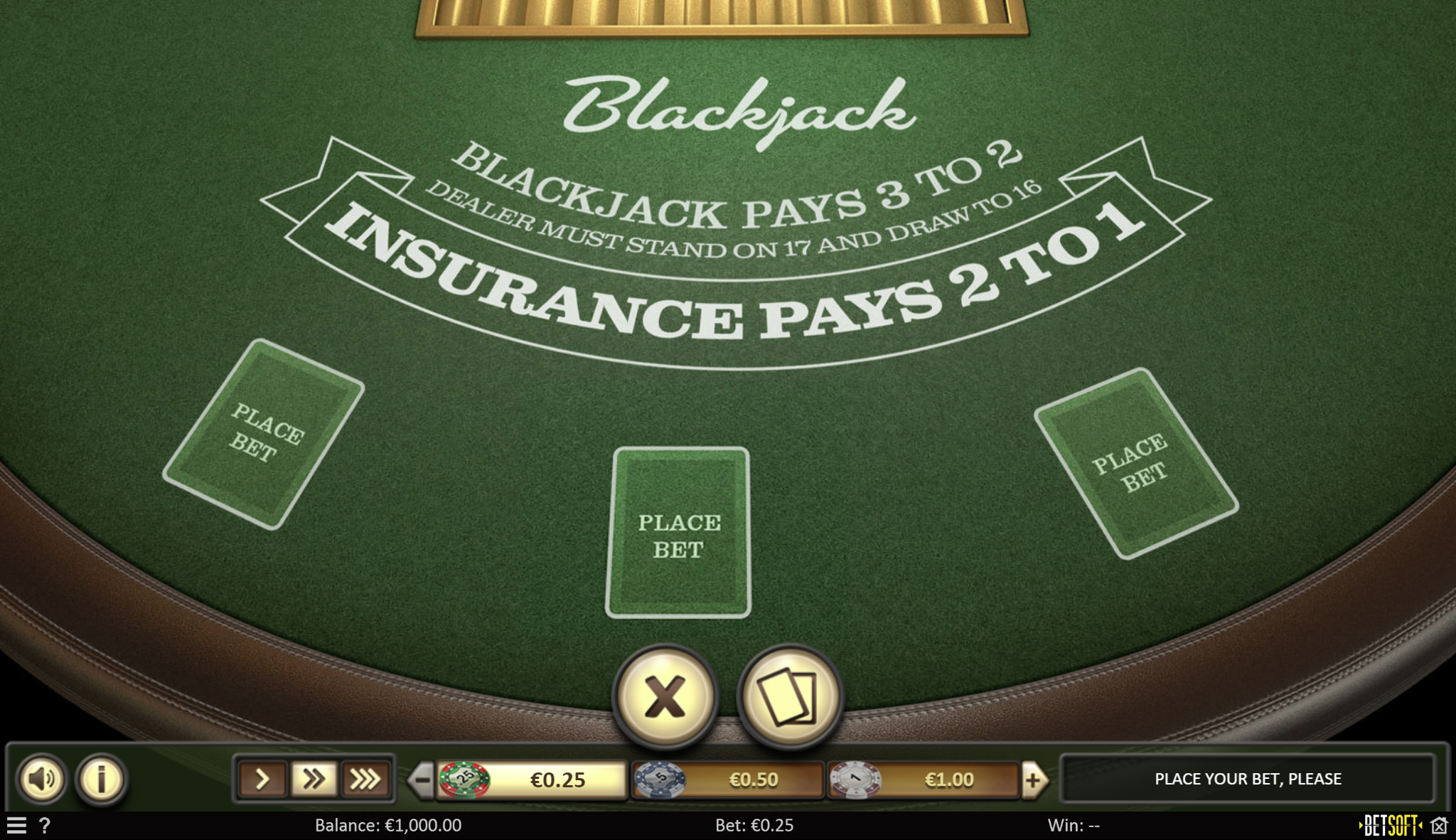 European Blackjack - Screenshot 01