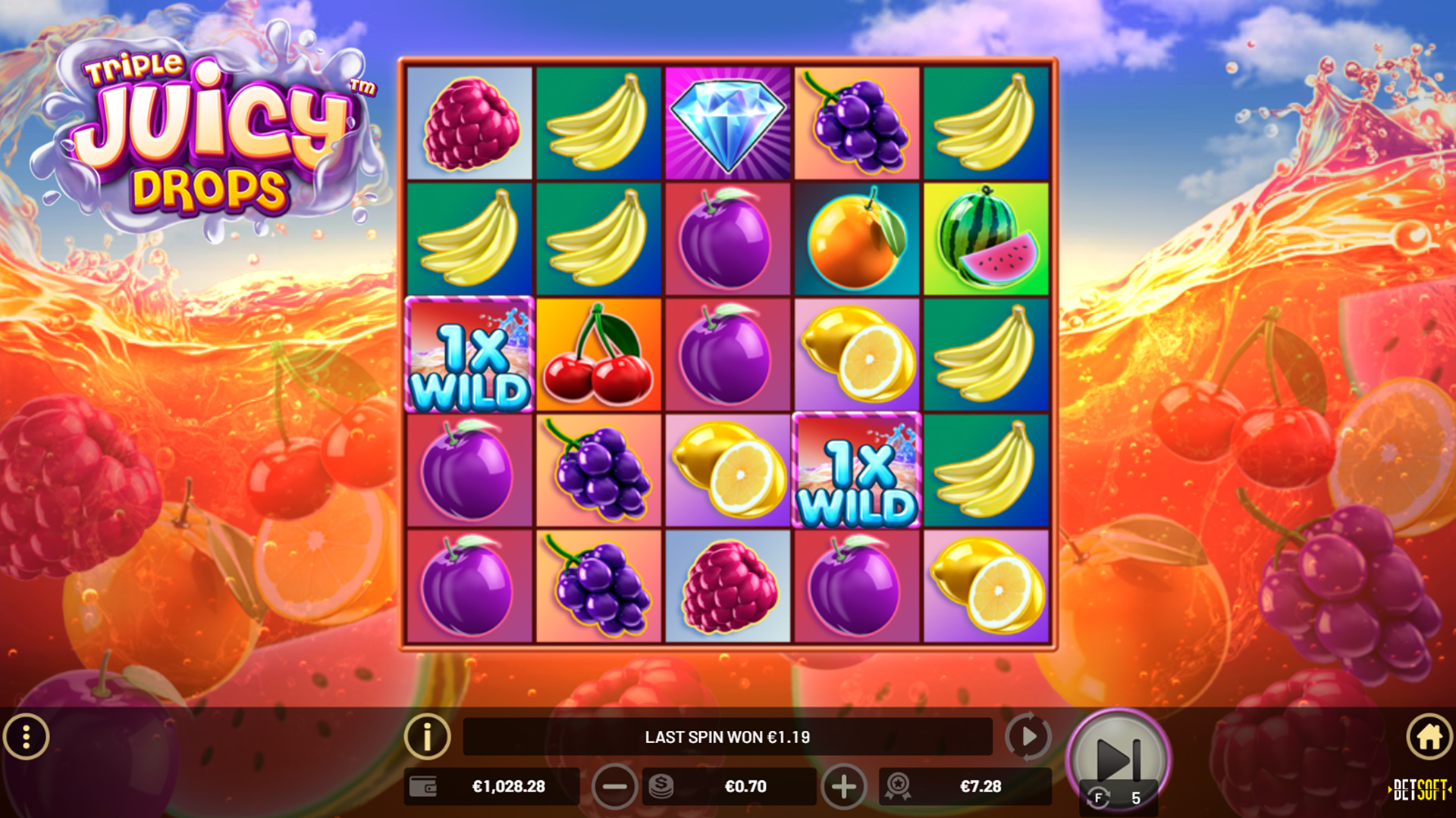 Triple Juicy Drops - Free Spins Multipliers