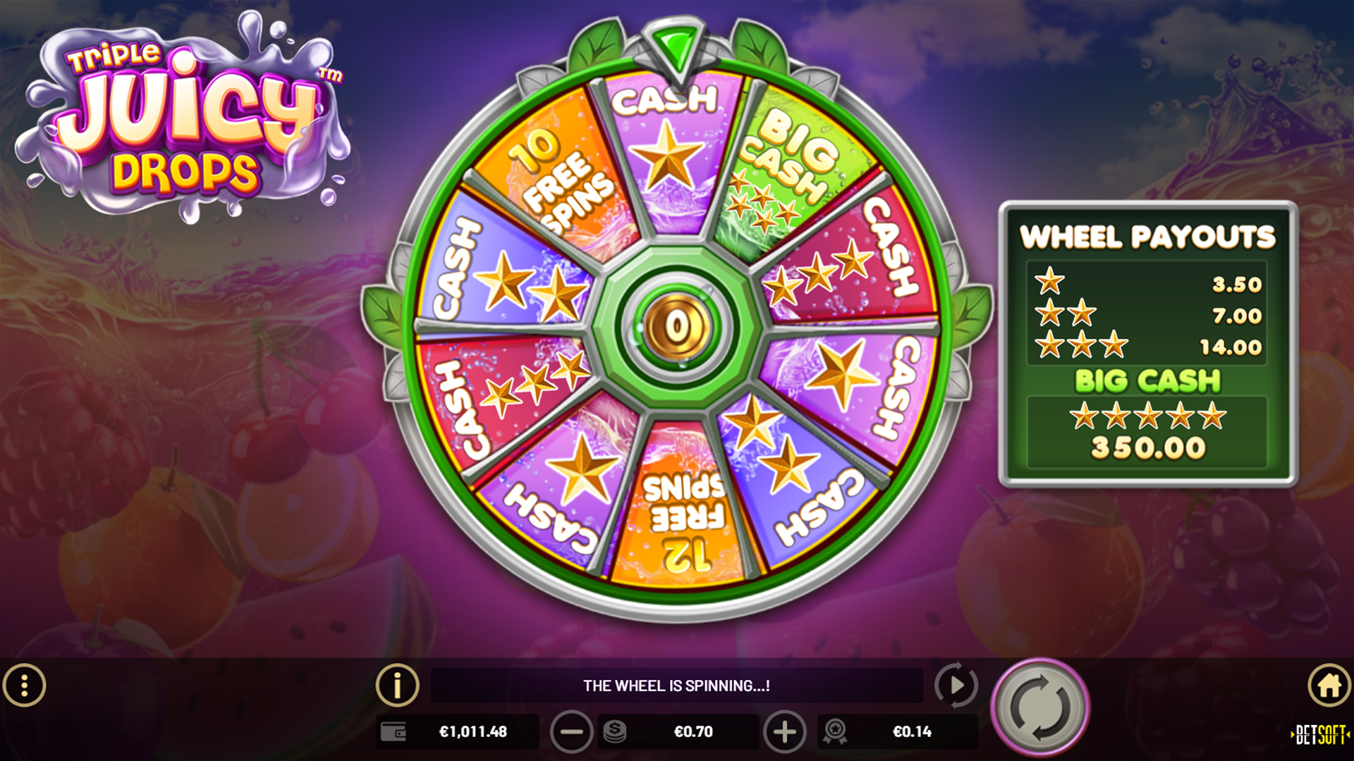 Triple Juicy Drops - Triple Prize Wheels