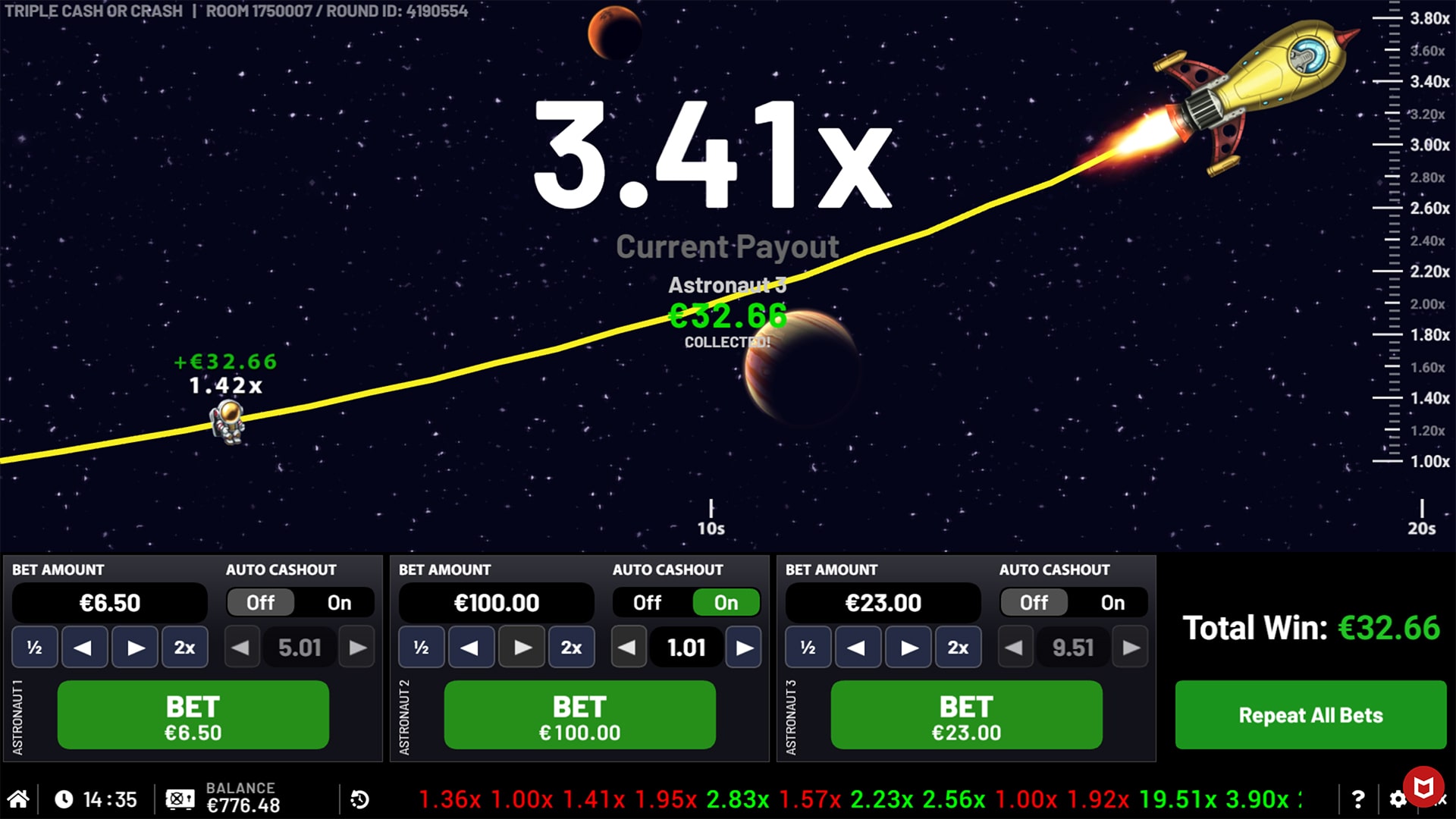 Triple Cash Or Crash