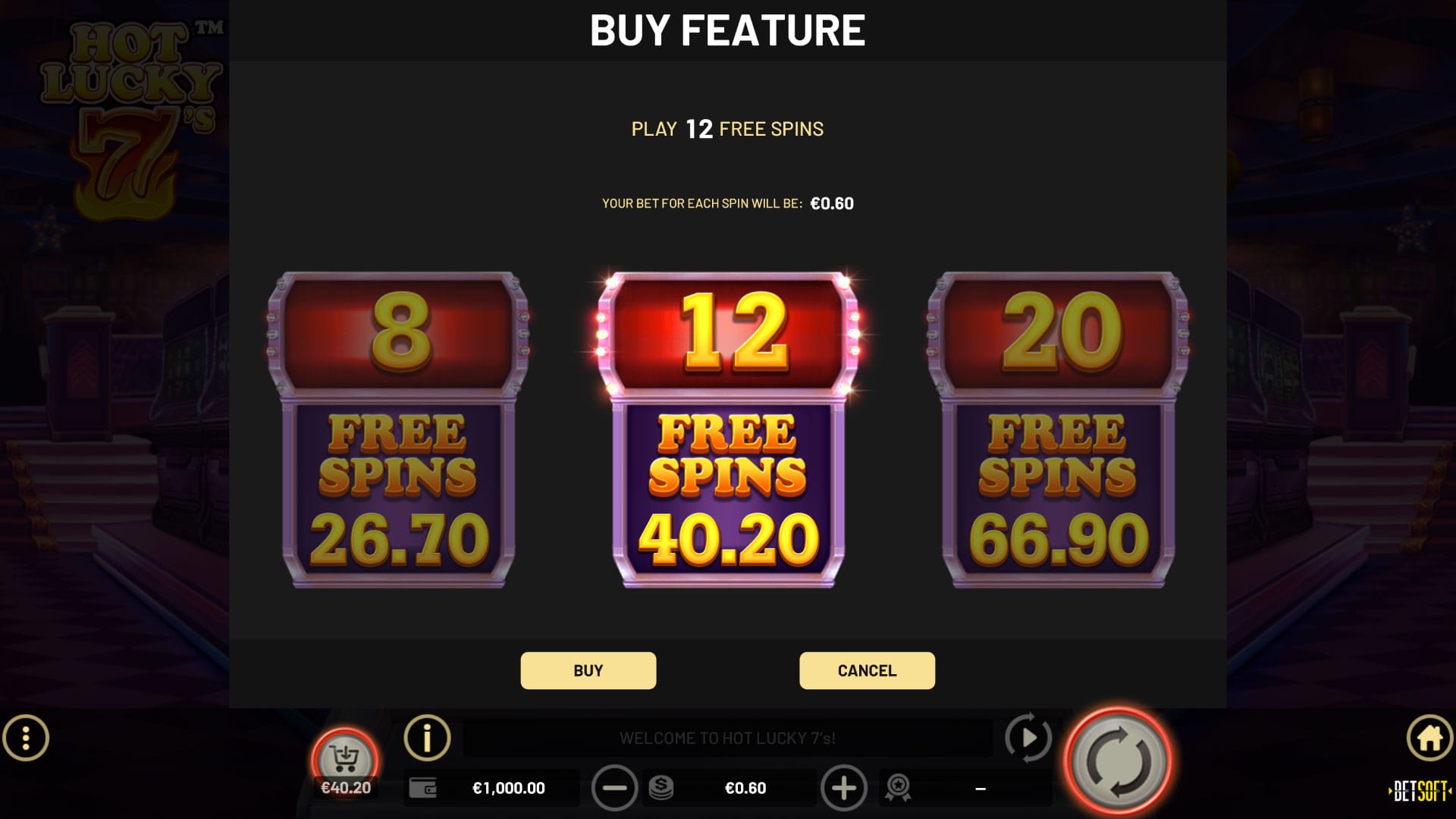 Hot Lucky 7's - Buy Feature