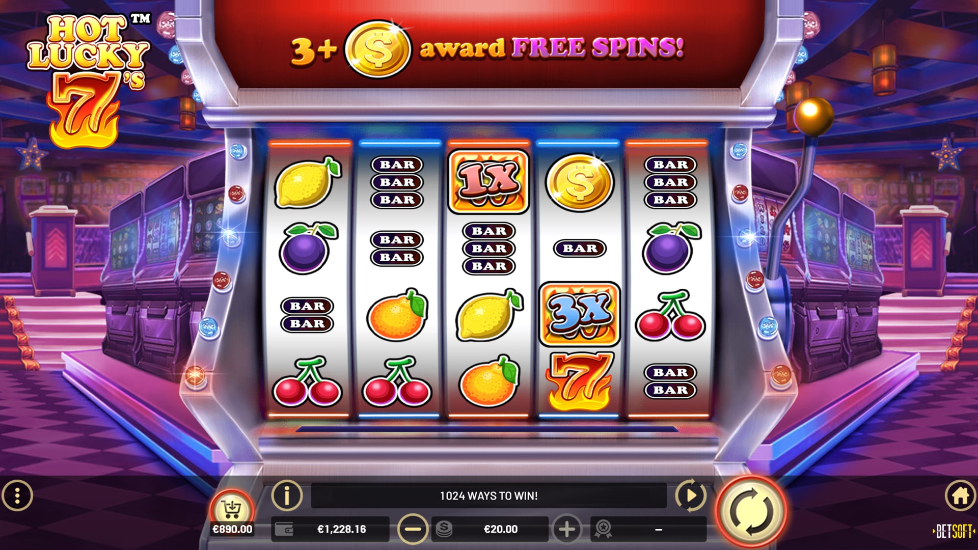 Hot Lucky 7's - Main Game