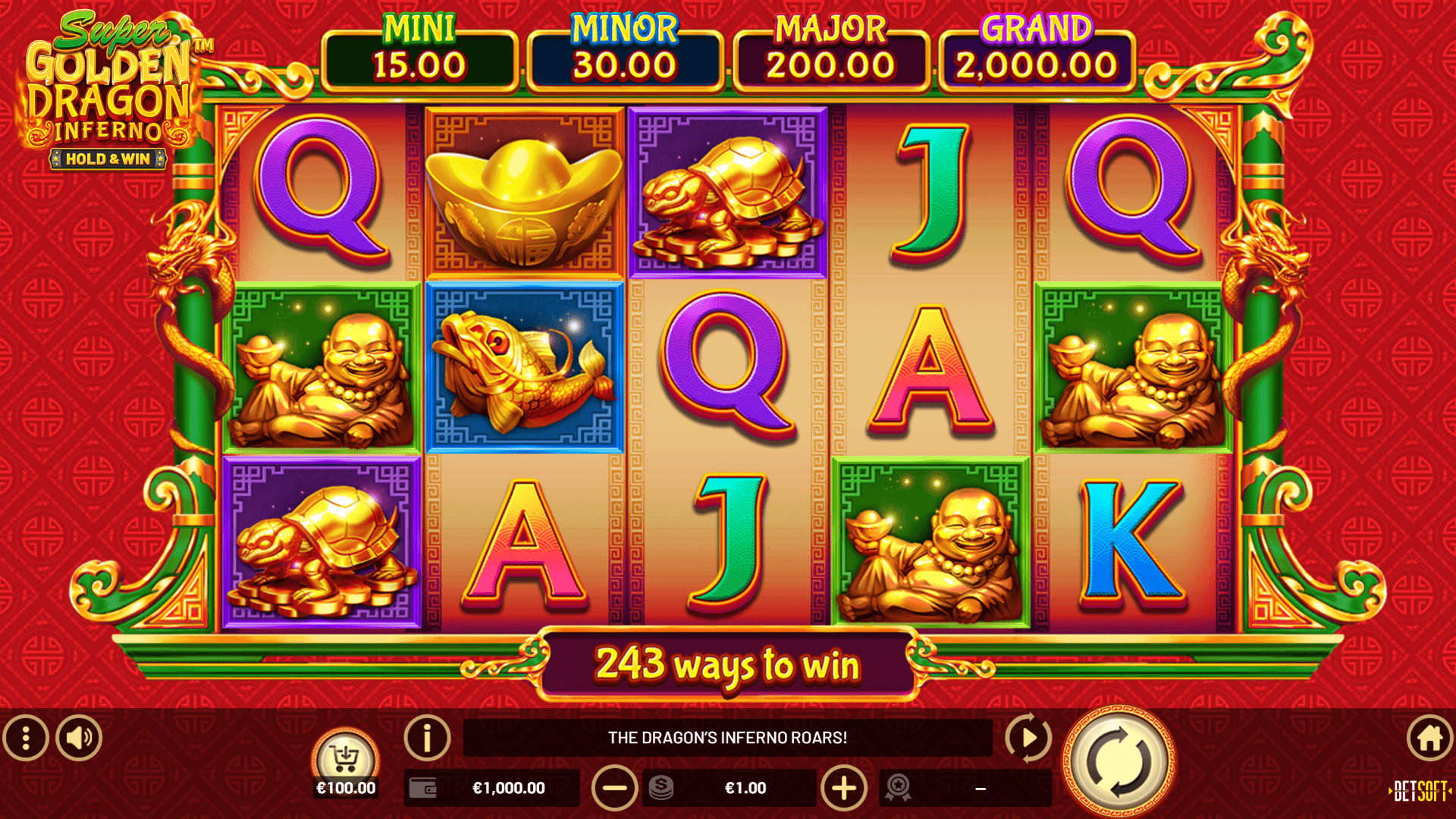 Super Golden Dragon Inferno - Main Game