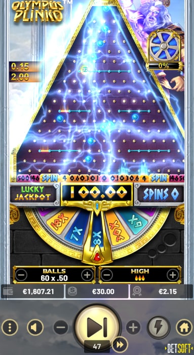 Olympus Plinko - Turbo Play Button