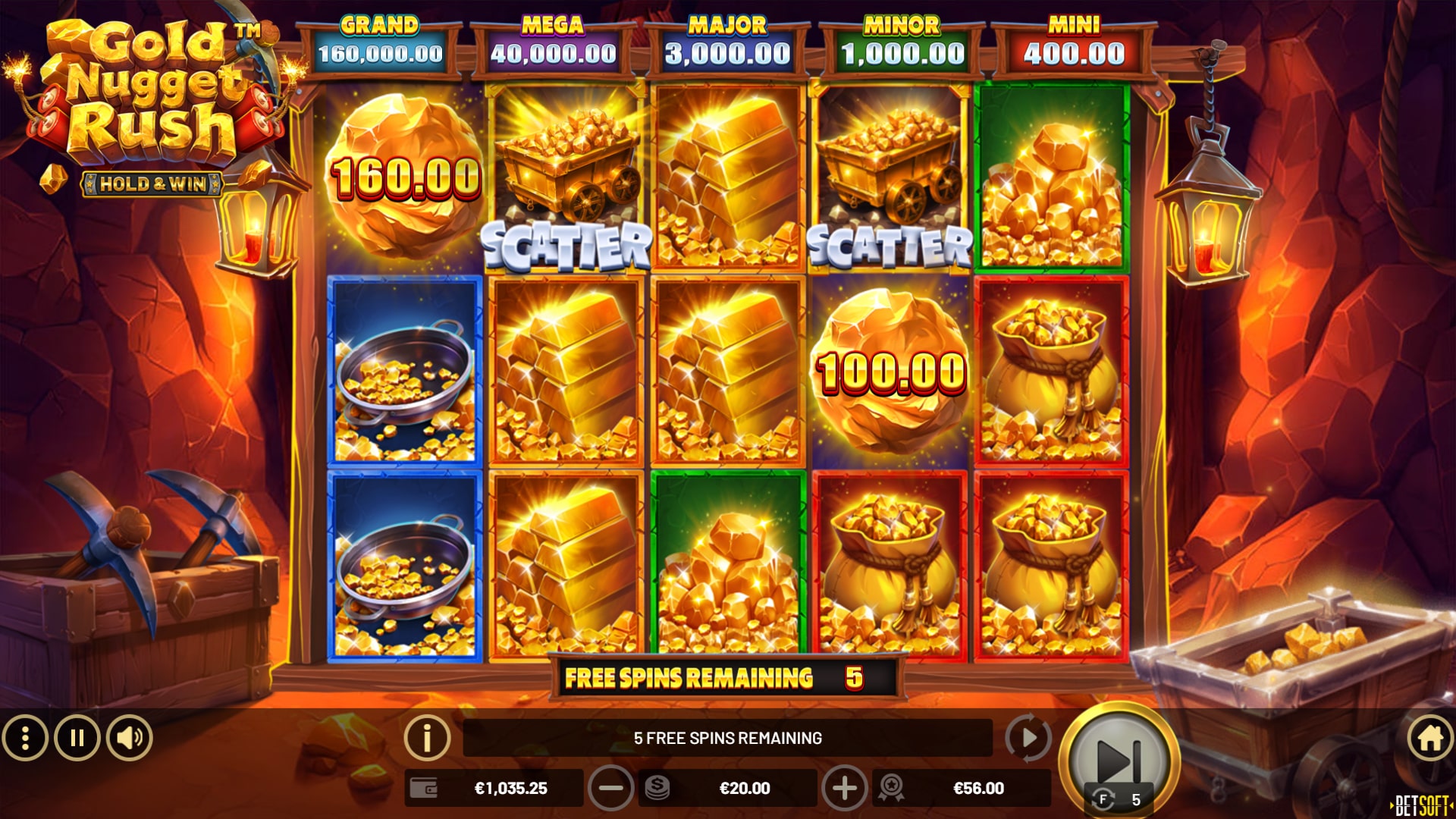 Gold Nugget Rush - Free Spins