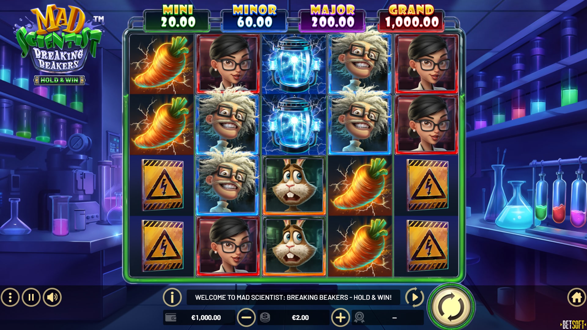 Mad Scientist Breaking Beakers - Main Game