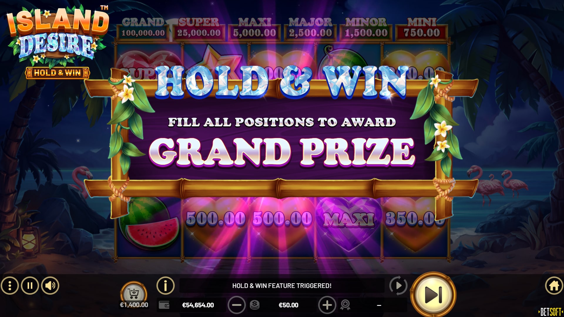 Island Desire - Hold & Win Feature
