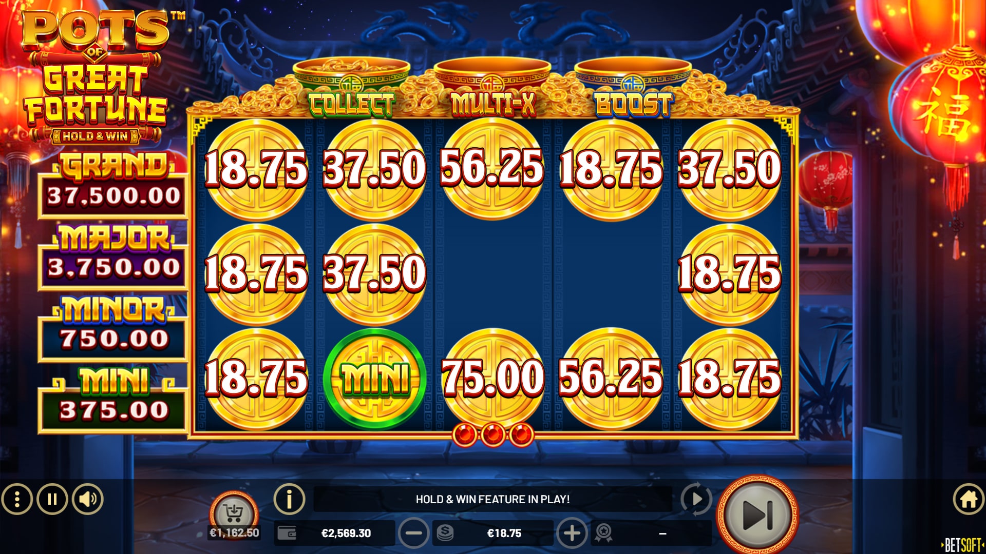 Pots of Great Fortune - Hold & Win