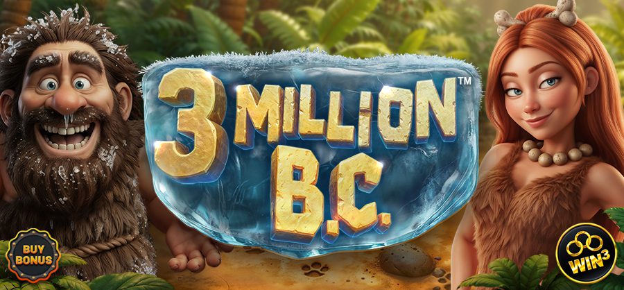 Betsoft Gaming Presents: 3 MILLION B.C.<sup>TM</sup>, a wheel-driven prehistoric adventure