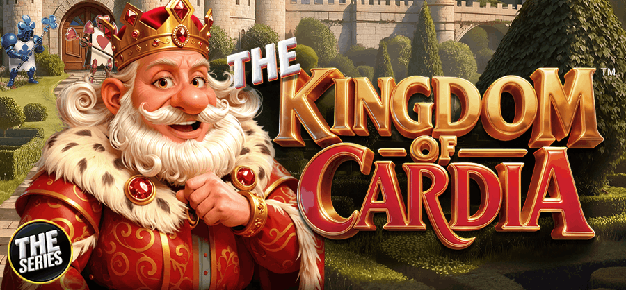 Step into THE KINGDOM OF CARDIA<sup>TM</sup>, a vibrant realm where the royal houses of Hearts, Diamonds, Clubs, and Spades vie for the crown!