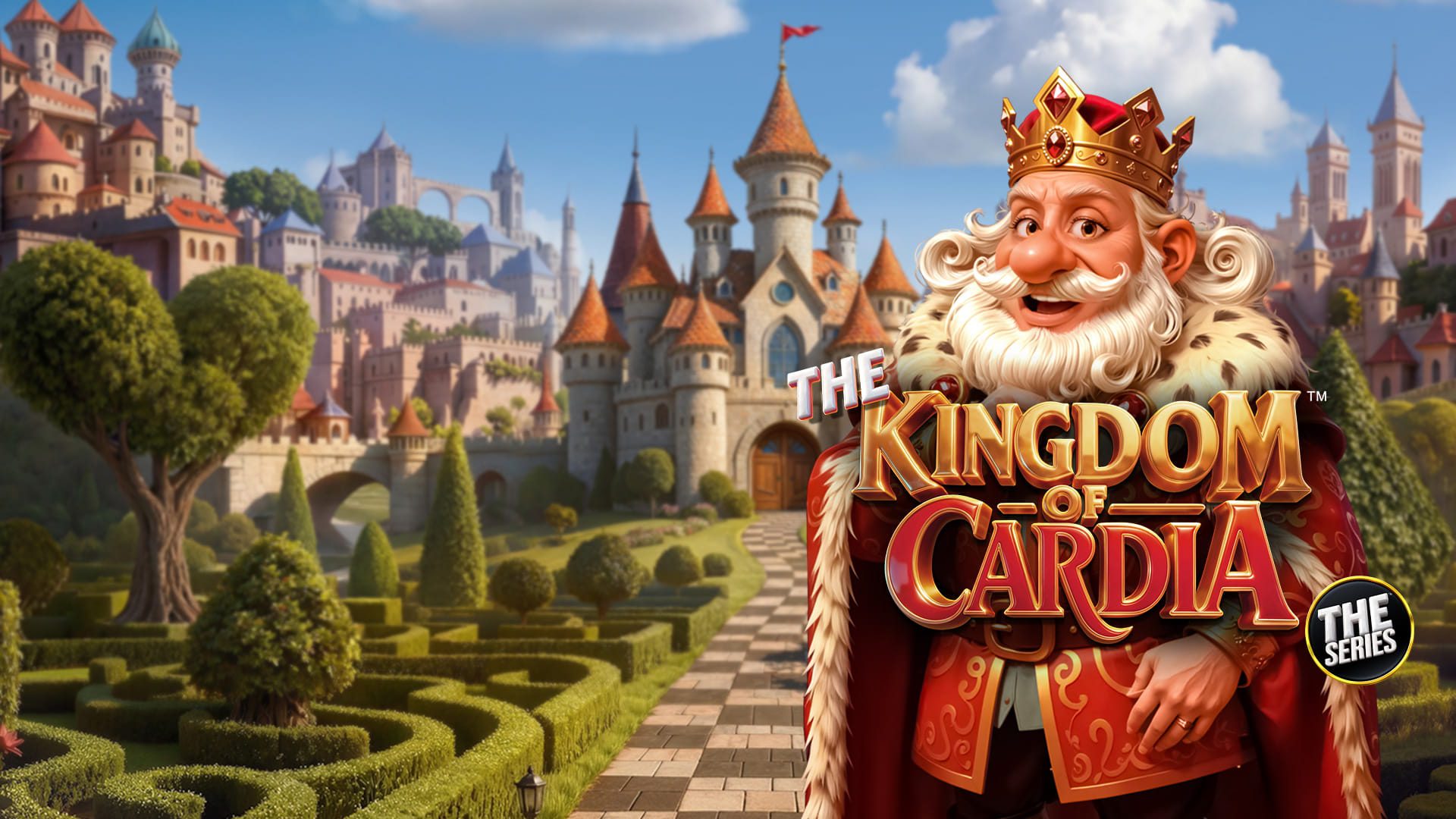 Step into THE KINGDOM OF CARDIA<sup>TM</sup>, a vibrant realm where the royal houses of Hearts, Diamonds, Clubs, and Spades vie for the crown!